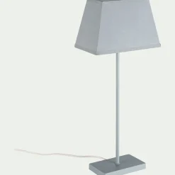Lampe à poser électrifiée en coton - bleu calaluna H47cm