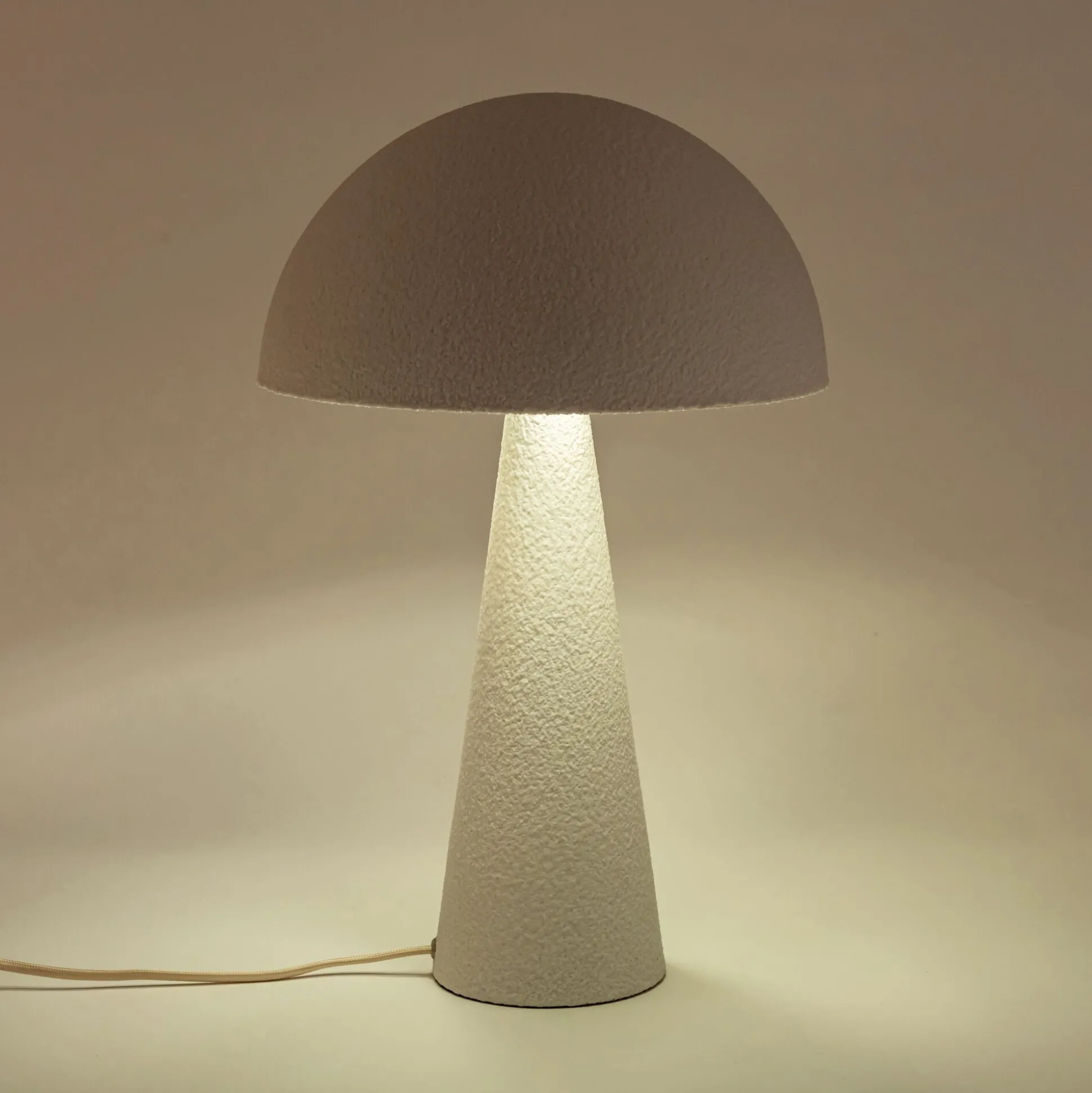 Lampe à poser électrifiée en acier H30cm - blanc