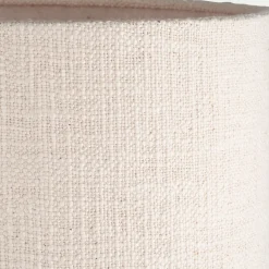 Lampe à poser électrifiée en céramique et coton H73cm - blanc