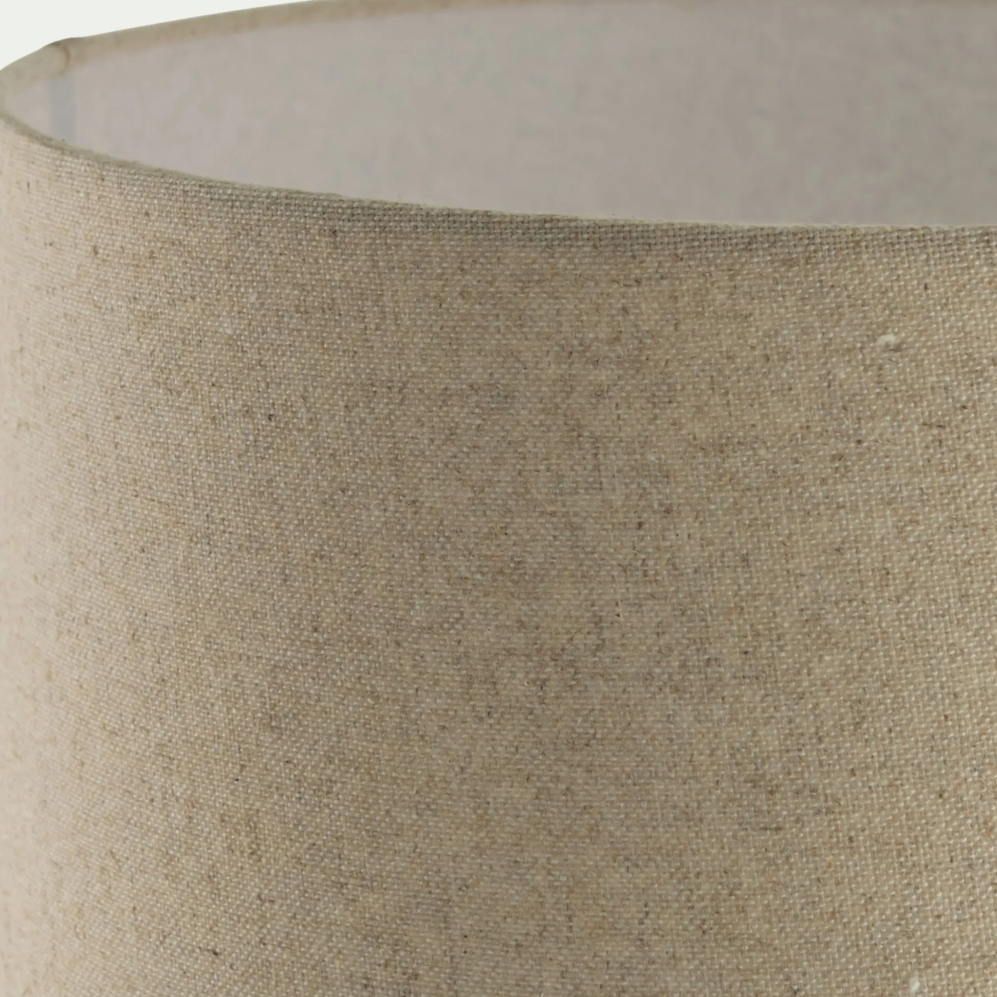 Lampe à poser électrifiée en céramique et lin H55cm - blanc