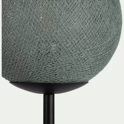 Lampe à poser électrifiée tissée à la main H39,60cm - vert
