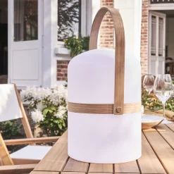 Lampe à poser pour l'extérieur H36xD18cm - blanc