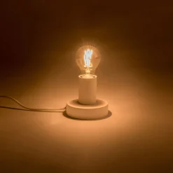 Lampe applique en métal blanc D10xH9cm