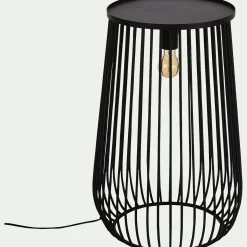 Lampe de sol en métal - noir H61,3xD40cm