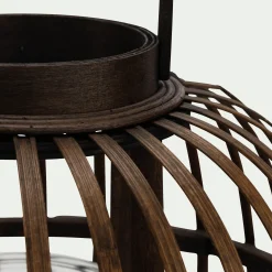 Lanterne en bambou H26cm - marron