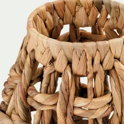 Lanterne en jacinthe d'eau H28cm - naturel