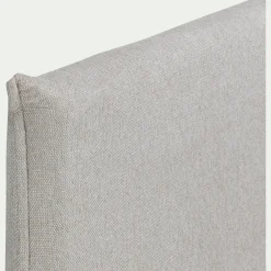 Lit 2 places avec tête de lit en tissu 160x200cm - gris