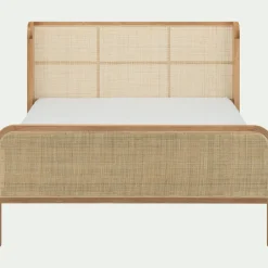 Lit 2 places en rotin 140x200cm - naturel