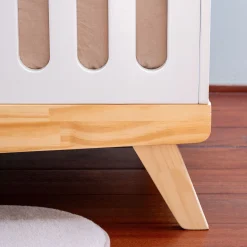 Lit bébé en bois - blanc