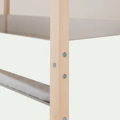 Lit cabane 1 place en bois 90x200 cm - blanc