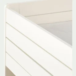 Lit évolutif 1 place en pin massif 3 positions pour enfant - blanc