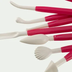 Lot de 8 ébauchoirs doubles à pâte à sucre - rose