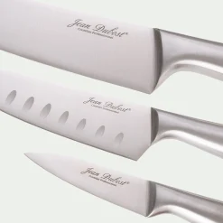 Lot de 3 couteaux de cuisine en inox - argenté
