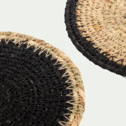 Lot de 10 dessous de verres en jonc de mer - naturel