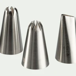 Lot de 5 douilles en inox avec goupillon - argenté