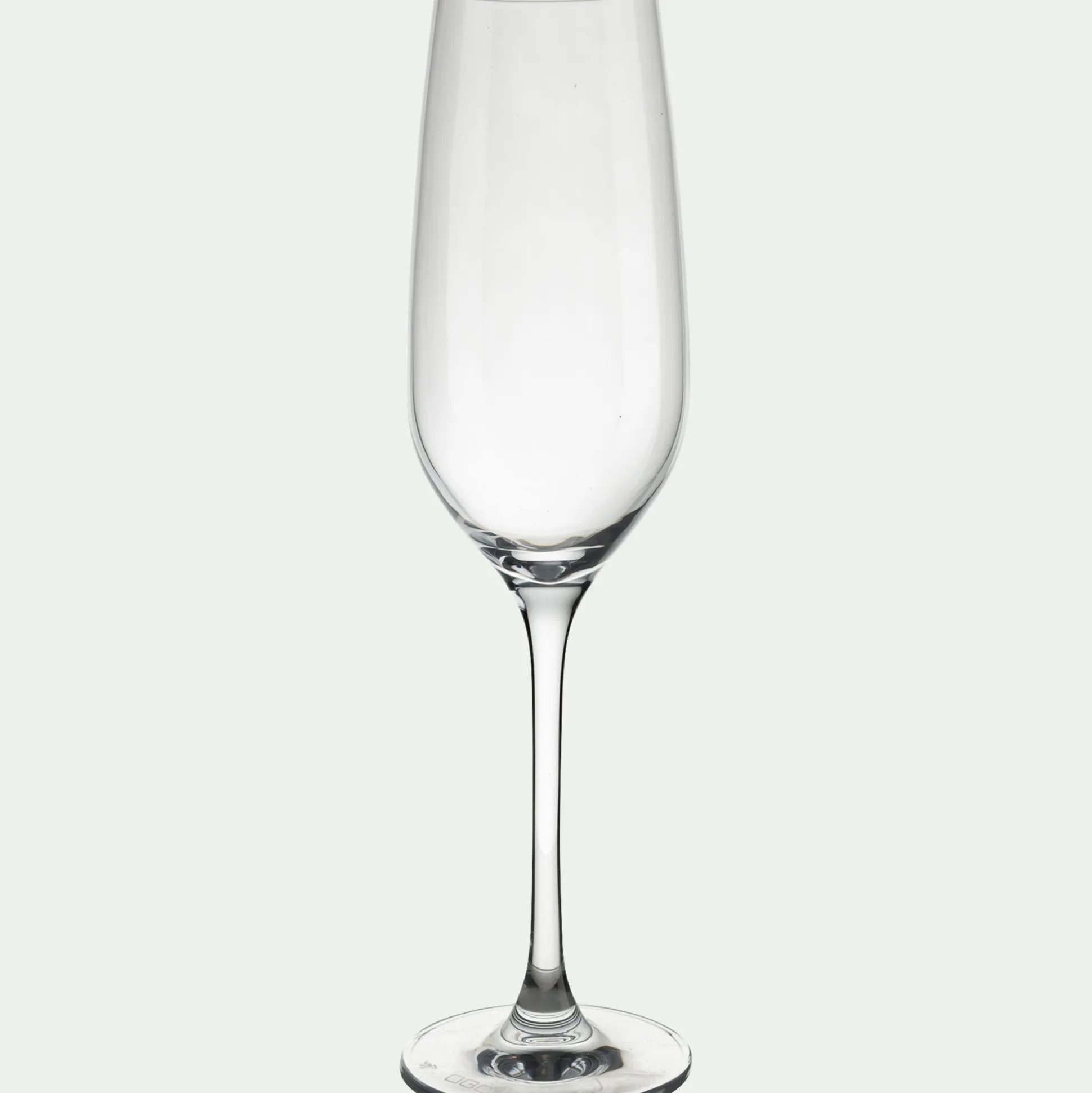 Lot de 6 flûtes à champagne en verre 19cl - transparent