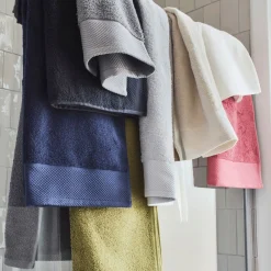 Lot de 2 gants de toilette en coton peigné - blanc optique