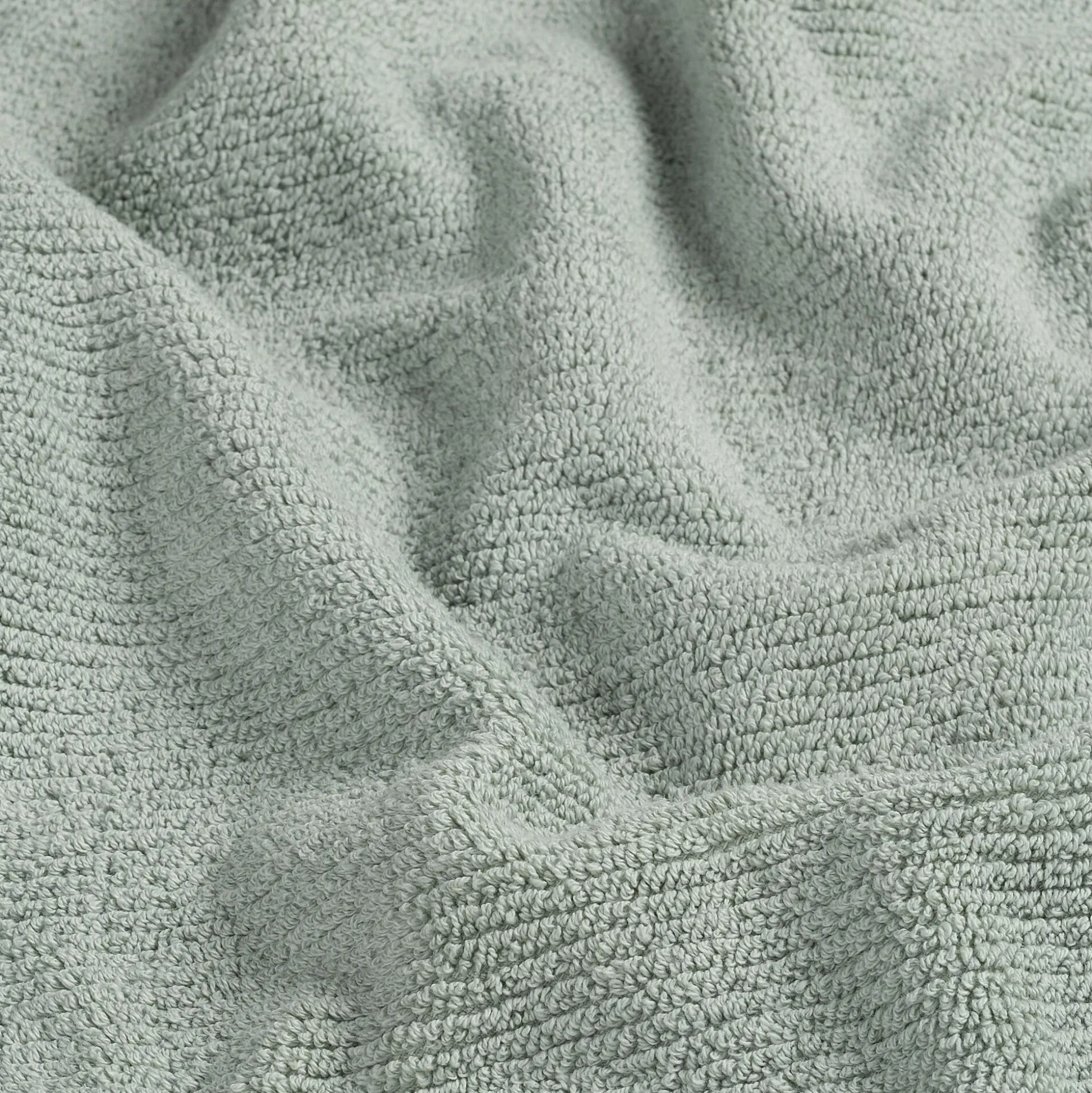 Lot de 2 gants de toilette en bouclettes de coton bio 16x21cm - vert olivier