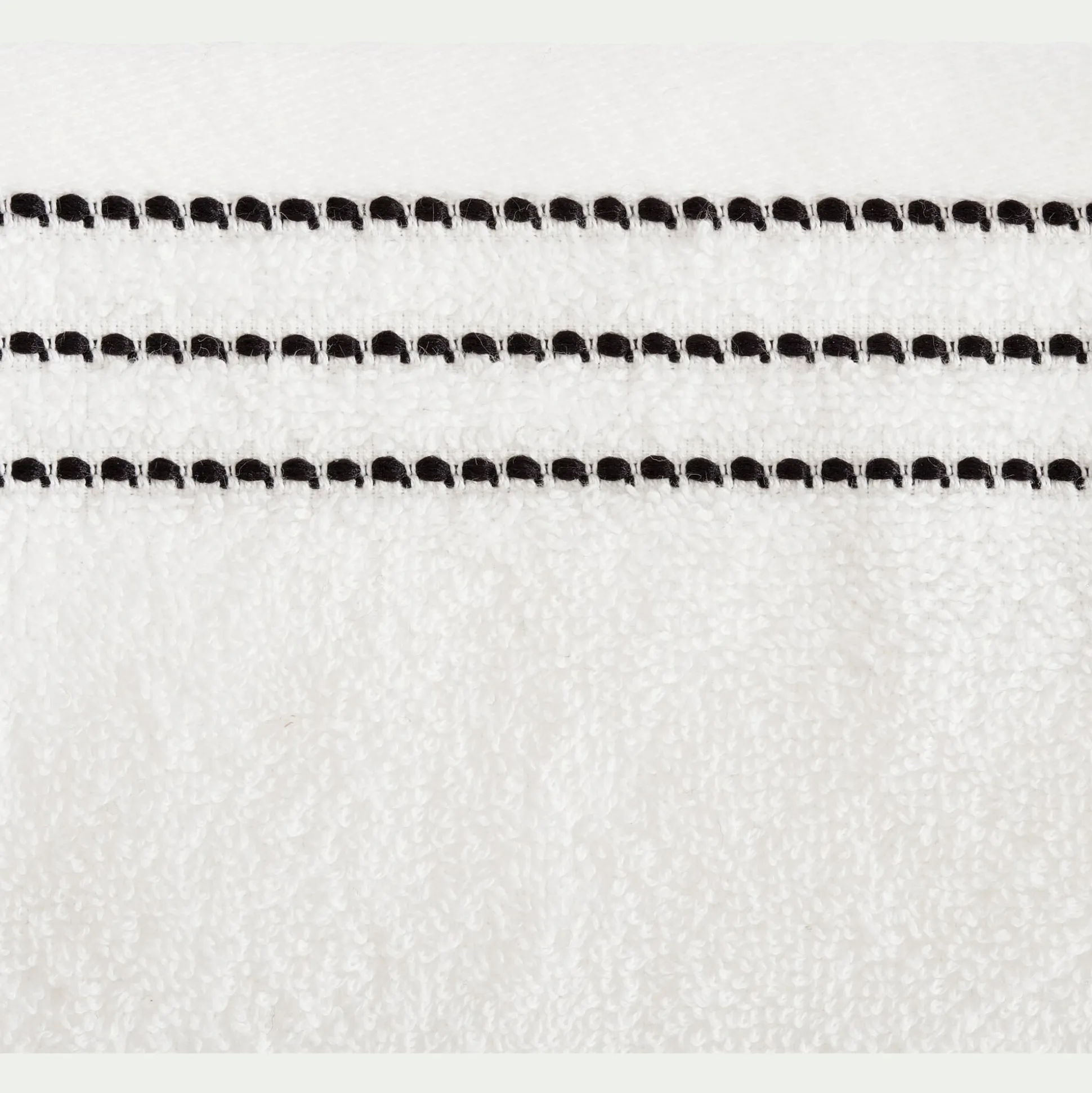 Lot de 2 gants de toilette en coton - blanc ventoux