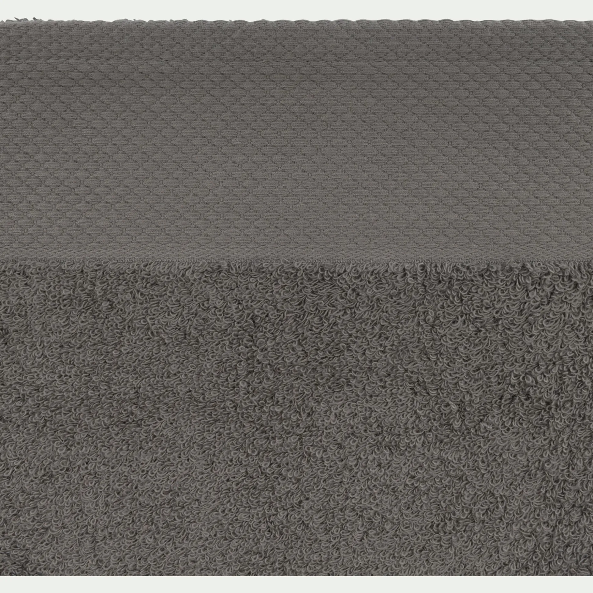 Lot de 2 gants de toilette en coton peigné - gris restanque