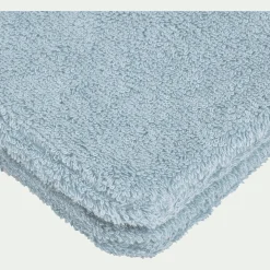 Lot de 2 gants de toilette en coton peigné - bleu calaluna