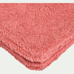 Lot de 2 gants de toilette en coton peigné - rouge ricin