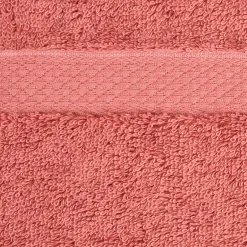 Lot de 2 gants de toilette en coton peigné - rouge ricin