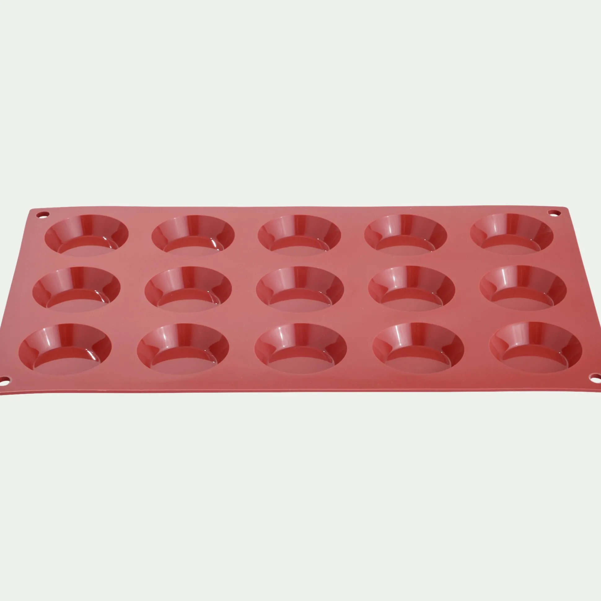 Lot de 15 moules à tartelettes en silicone platinium - marron