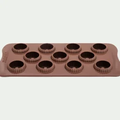 Lot de 11 moules en forme de couronne en silicone platinium - marron