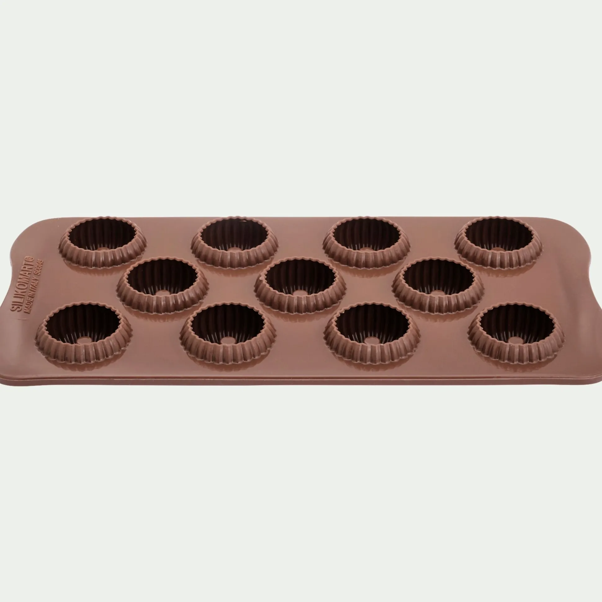 Lot de 11 moules en forme de couronne en silicone platinium - marron