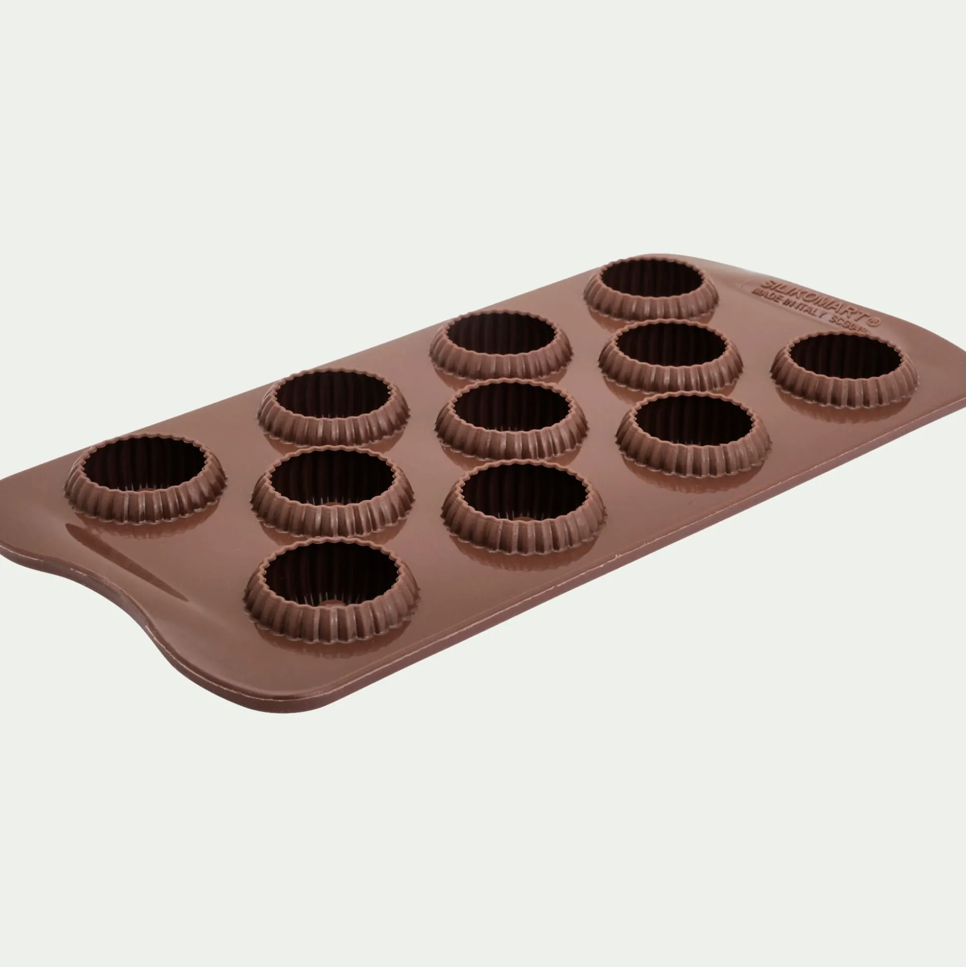 Lot de 11 moules en forme de couronne en silicone platinium - marron