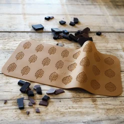 Lot de 24 moules en forme de feuille en silicone platinium - jaune