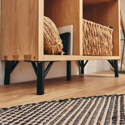 Lot de 5 pieds en acier - noir