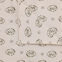 Lot de 20 serviettes en papier motif amande 33x33cm - beige alpilles