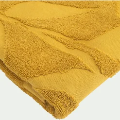Lot de 2 serviettes invité en coton - jaune argan 30x50cm