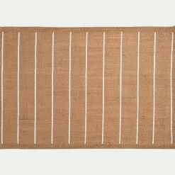 Lot de 4 sets de table à rayures en jute 30x45cm - naturel