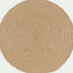 Lot de 4 sets de table ronds en jute - naturel D34cm