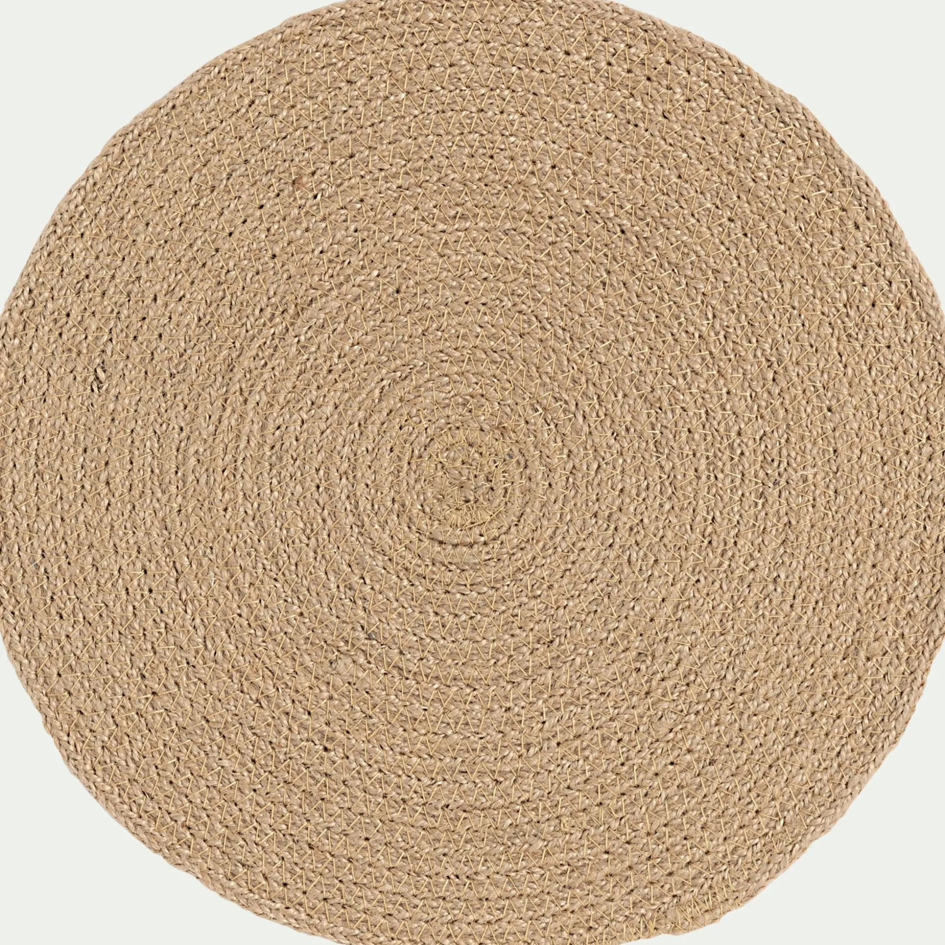 Lot de 4 sets de table ronds en jute - naturel D34cm