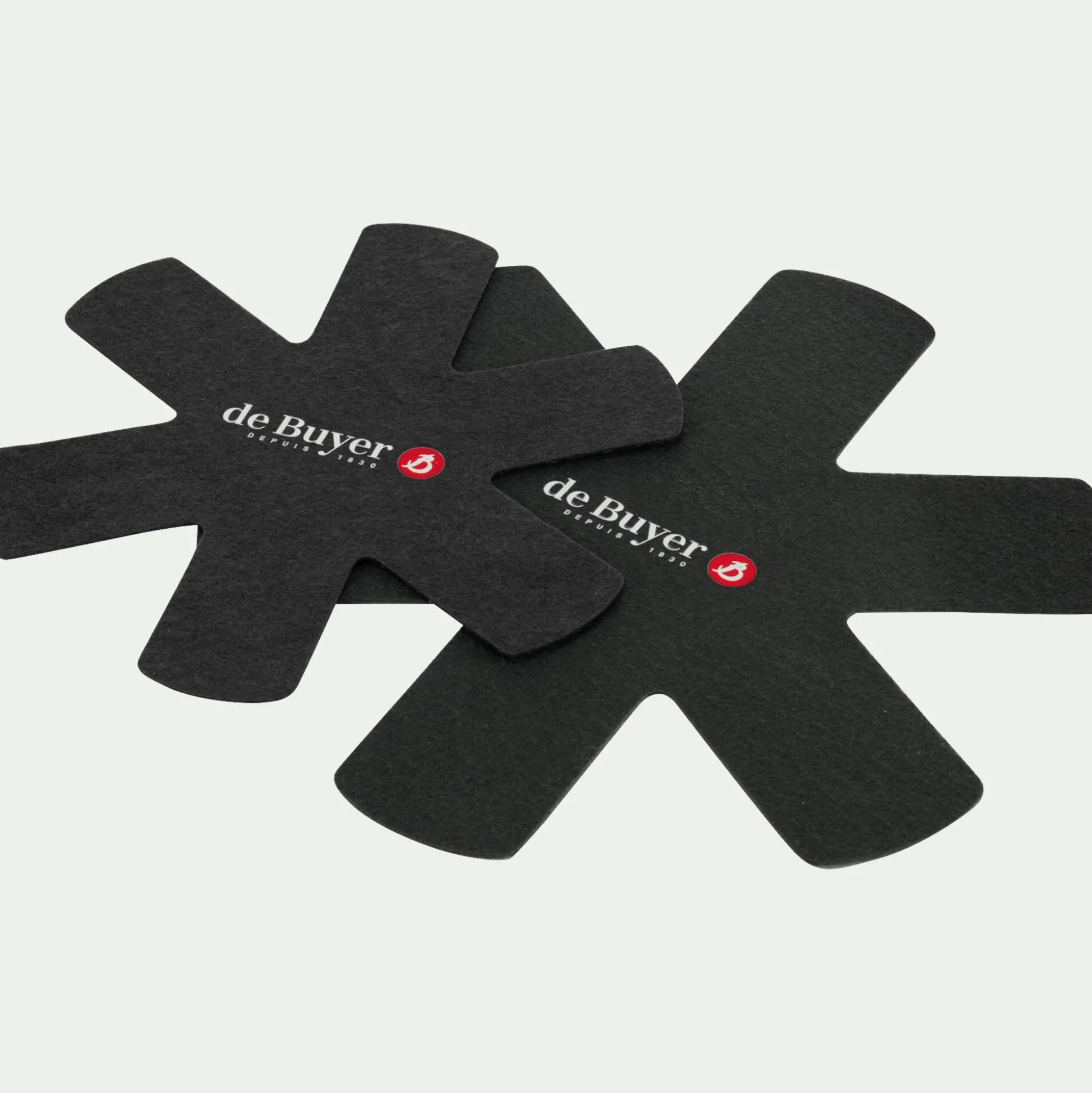 Lot de 2 séparateurs de poêle D27cm et D34cm - gris