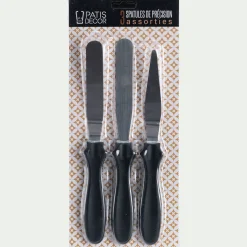 Lot de 3 spatules de précision en inox - argenté