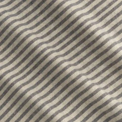 Lot de 2 taies d'oreiller à rayures en flanelle de coton 50x70cm - gris