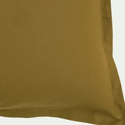 Lot de 2 taies d'oreiller en percale de coton - jaune alep 65x65cm