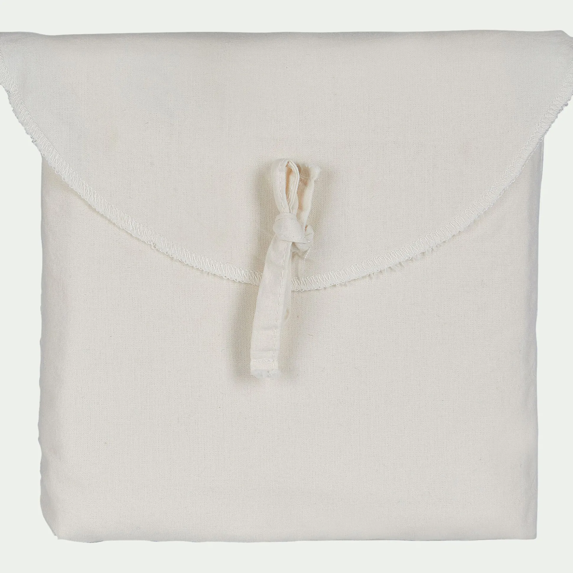 Lot de 2 taies d'oreiller en coton brodé 50x70cm - blanc ventoux