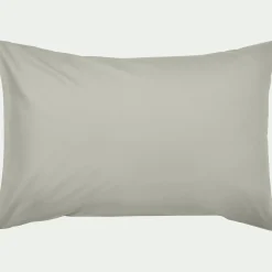 Lot de 2 taies d'oreiller en coton - vert olivier 50x70cm