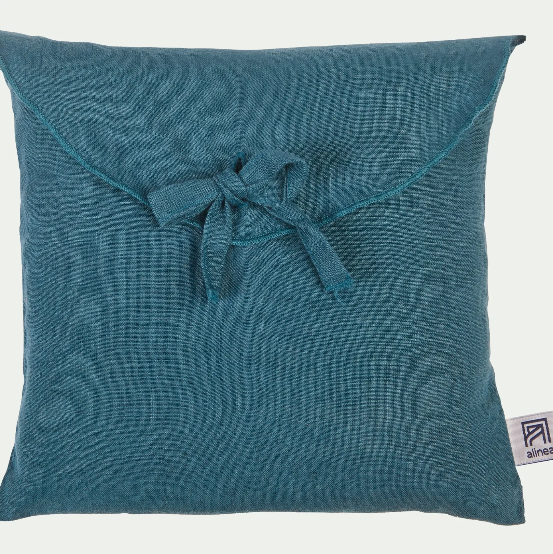 Lot de 2 taies d'oreiller en lin lavé 65x65cm - bleu figuerolles