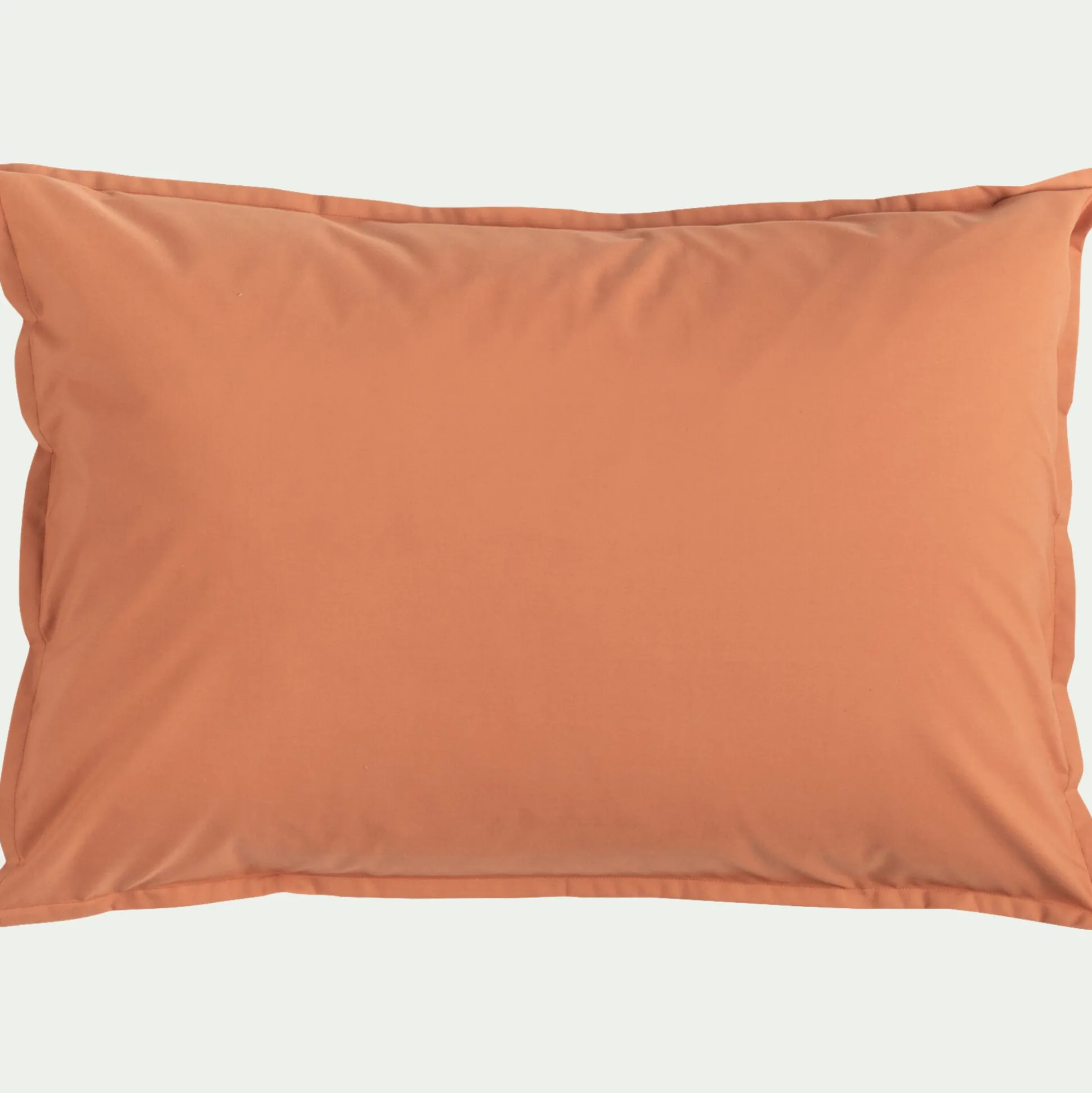 Lot de 2 taies d'oreiller en percale de coton - brun rustrel 50x70cm