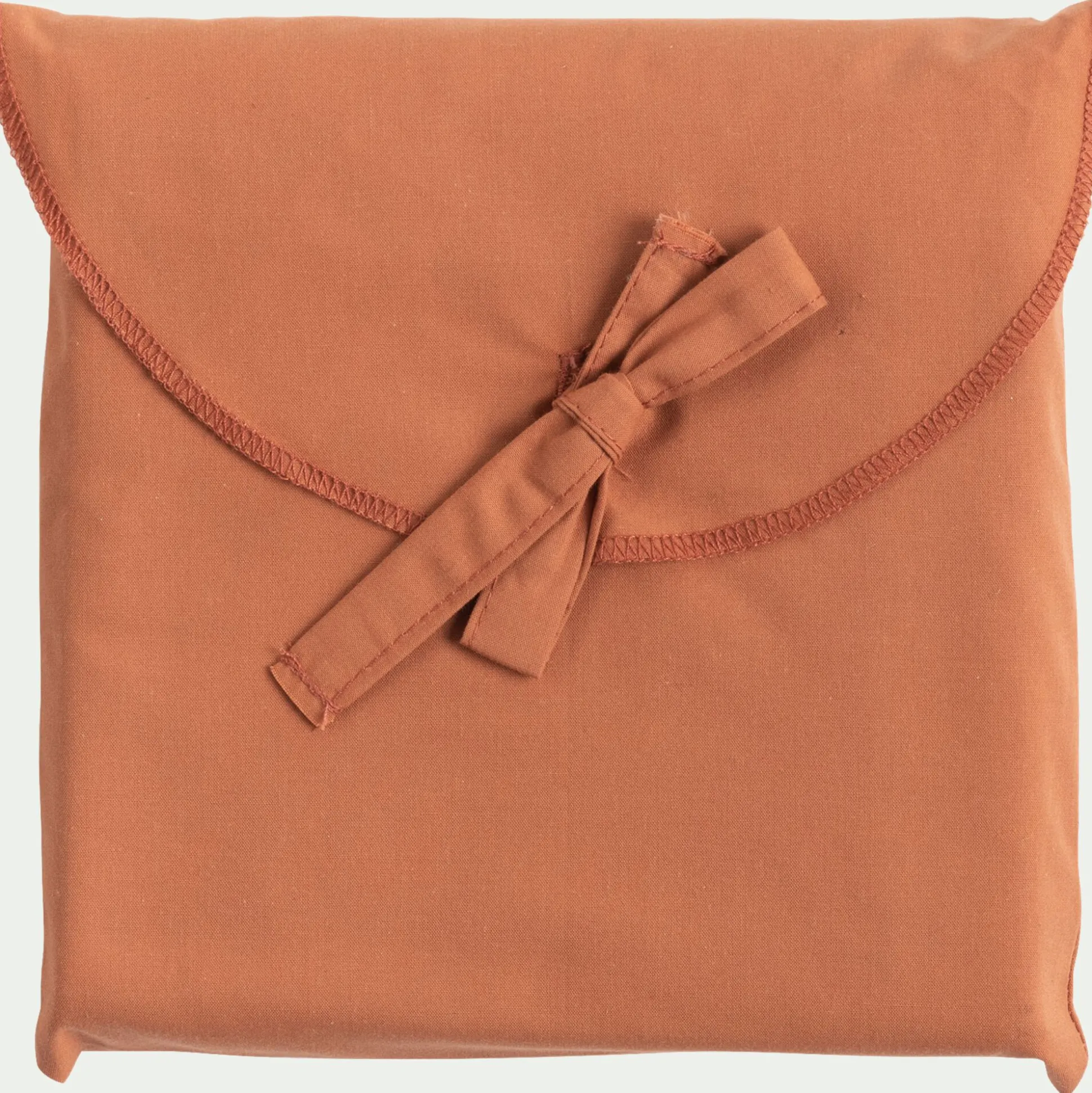 Lot de 2 taies d'oreiller en percale de coton - brun rustrel 50x70cm