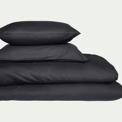 Lot de 2 taies d'oreiller en coton - gris calabrun 65x65ccm