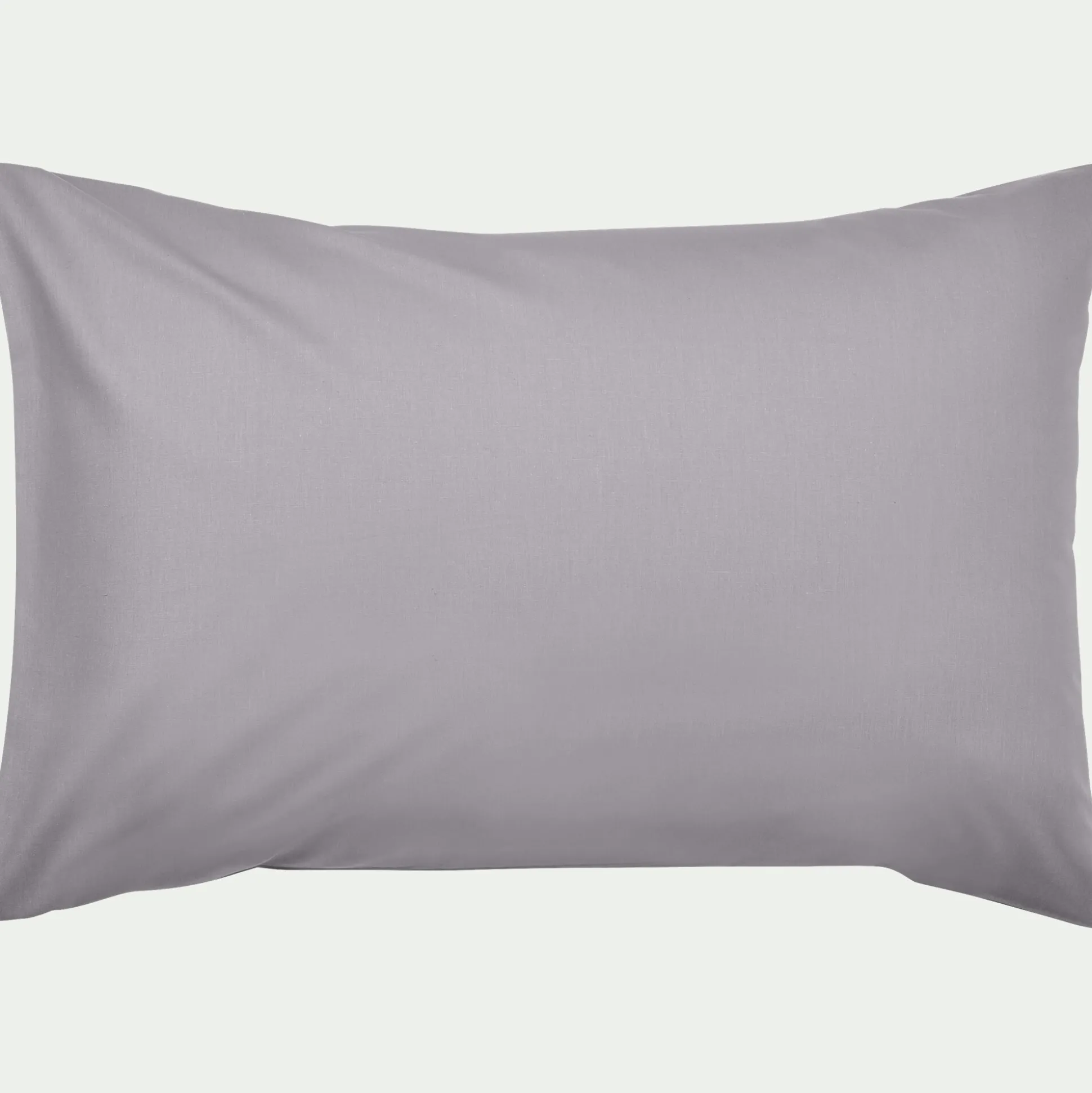 Lot de 2 taies d'oreiller en coton - gris restanque 50x70cm