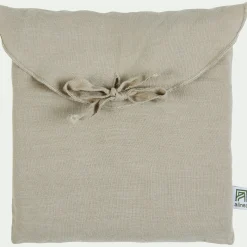Lot de 2 taies d'oreiller en lin lavé - beige 65x65cm